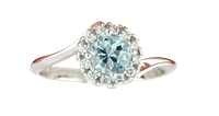 Anello Quintessenza Donna in Oro bianco Acquamarina 0.45 Ct KAN09 - KAN09